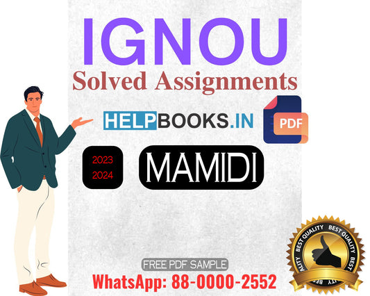 IGNOU Master's Degree Programme Latest IGNOU Solved Assignment 2023-24 : Master of Arts Migration and Diaspora MAMIDI Solved Assignments