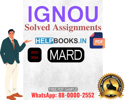 IGNOU Master's Degree Programme Latest IGNOU Solved Assignment 2023-24 : MARD Master of Arts Rural Development Solved Assignments