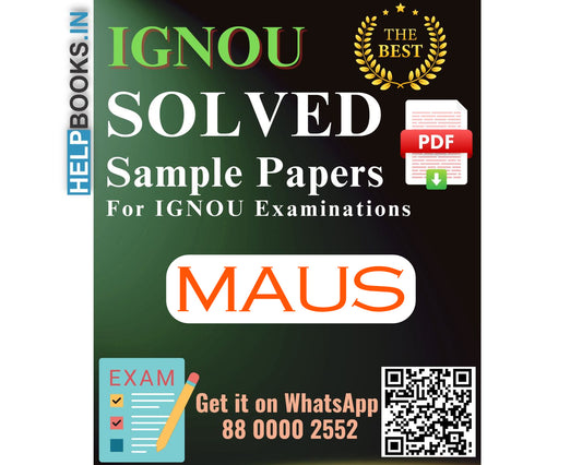 IGNOU Master of Arts (Urban Studies) (MAUS) | Solved Sample Papers for Exams