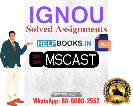 IGNOU Master's Degree Programme Latest IGNOU Solved Assignment 2024 Sessions : MSCAST Master of Science Applied Statistics Solved Assignments