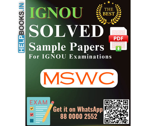 IGNOU Master of Social Work (Counselling) (MSWC) | Solved Sample Papers for Exams