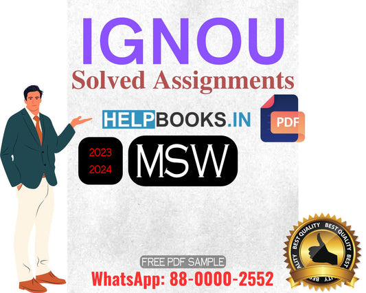 IGNOU Master's Degree Programme Latest IGNOU Solved Assignment 2023-24 : Master of Social Work MSW Solved Assignments