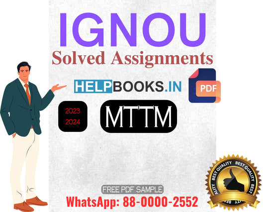 IGNOU Master's Degree Programme Latest IGNOU Solved Assignment 2023-24 : Master of Tourism and Travel Management