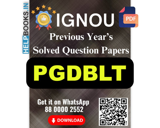 IGNOU PG Diploma in British Literature-PGDBLT Previous Years Solved Papers