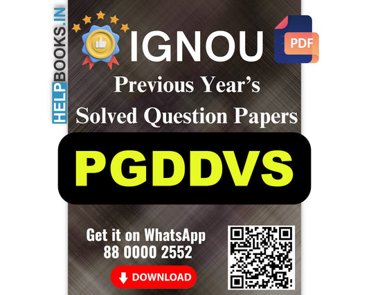 IGNOU PG Diploma in Development Studies-PGDDVS Previous Years Solved Papers