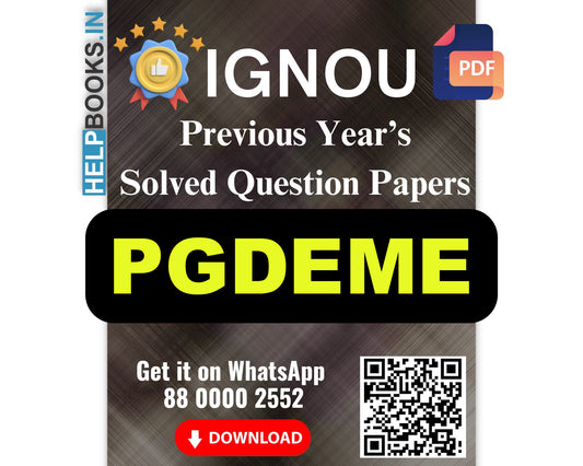 IGNOU PG Diploma in Electronic Media-PGDEME) | IGNOU Previous Years 5 Solved Question Papers