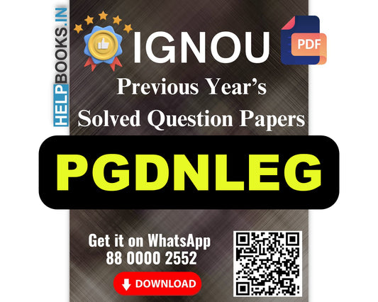 IGNOU Post Graduate Diploma in New Literatures in English (PGDNLEG)- 5 Previous Years Solved IGNOU Question Papers for 2024 Examinations