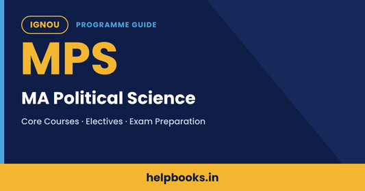IGNOU MA Political Science (MPS) programme guide