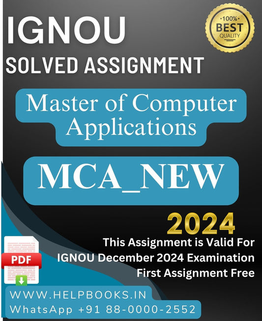 IGNOU Master of Computer Applications-MCA_NEW Solved Assignment for IGNOU December 2024 Exam