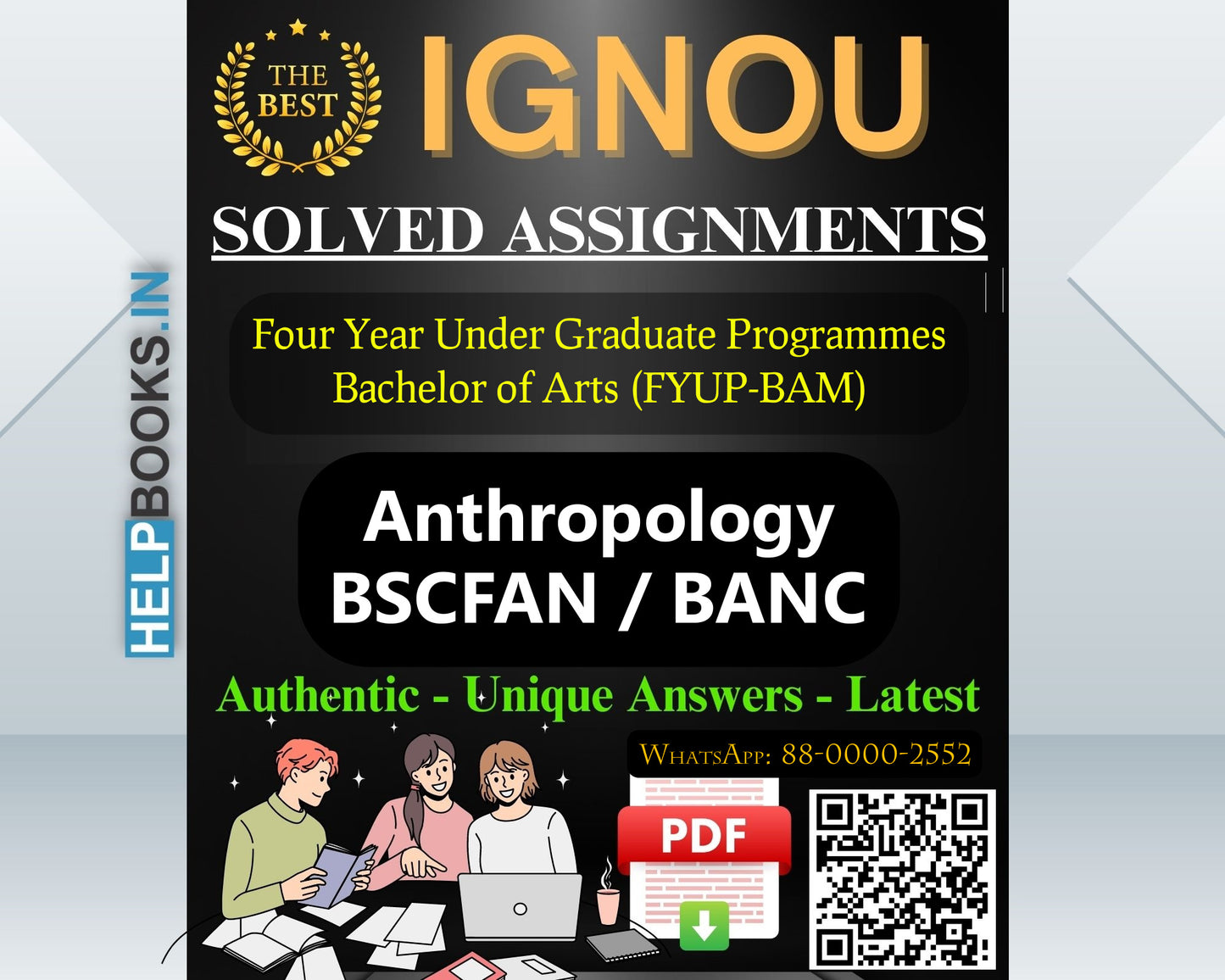 IGNOU (FYUP-BAM) Four Year Under Graduate Programmes/Bachelor of Arts Anthropology-BANC Assignments