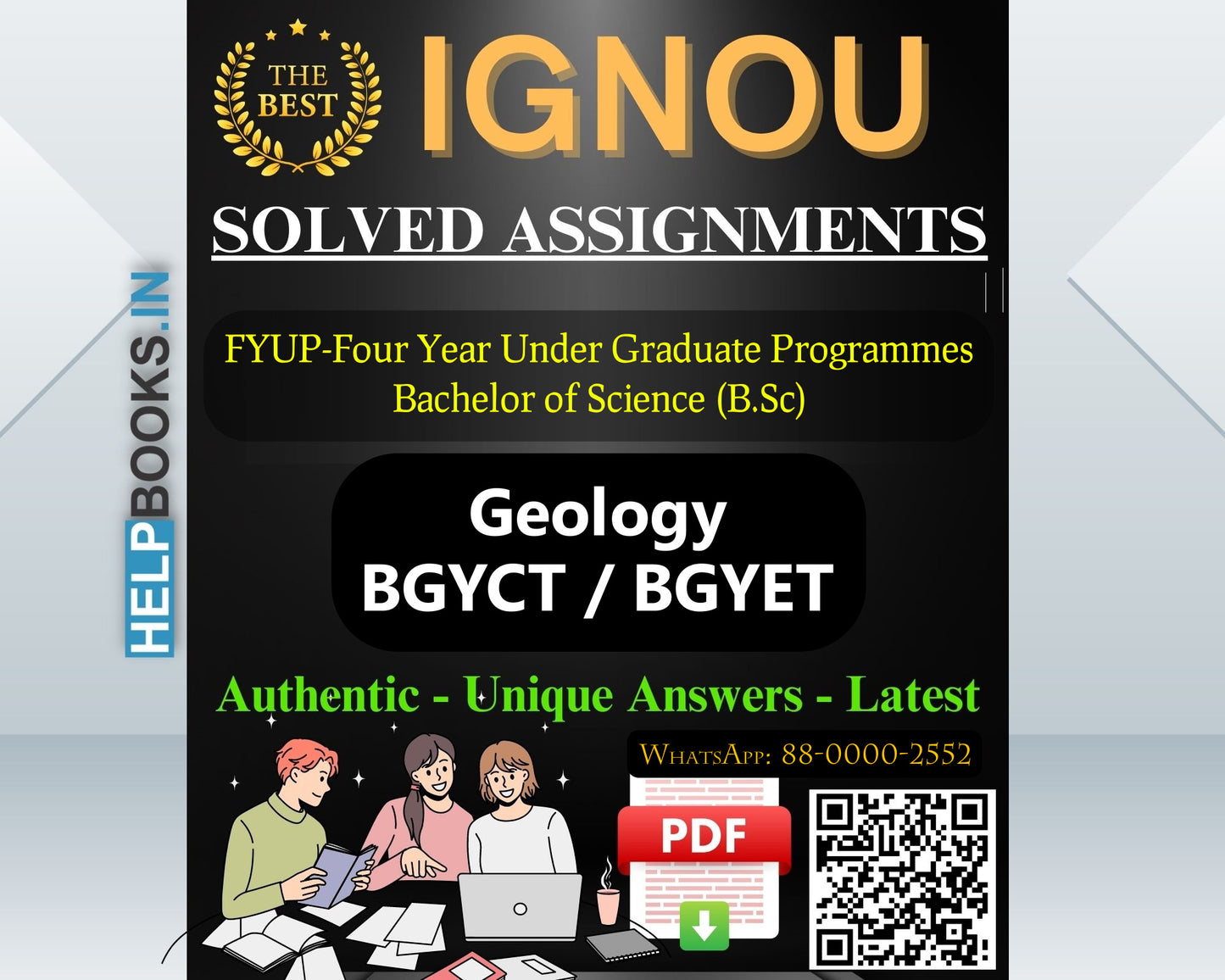 IGNOU (FYUP-BSCM) Four Year Under Graduate Programmes/Bachelor of Science Geology -BGYCT Assignments