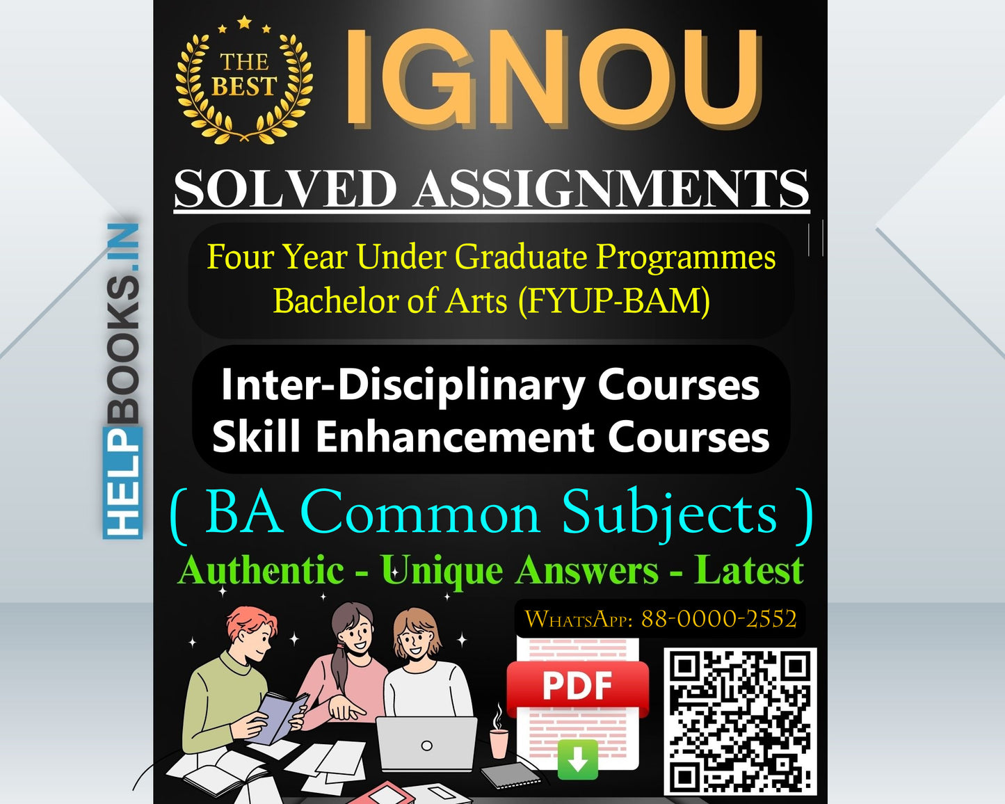 IGNOU (FYUP-BAM) Four Year Under Graduate Programmes/Bachelor of Arts-Inter-Disciplinary & Skill Enhancement Courses Assignments