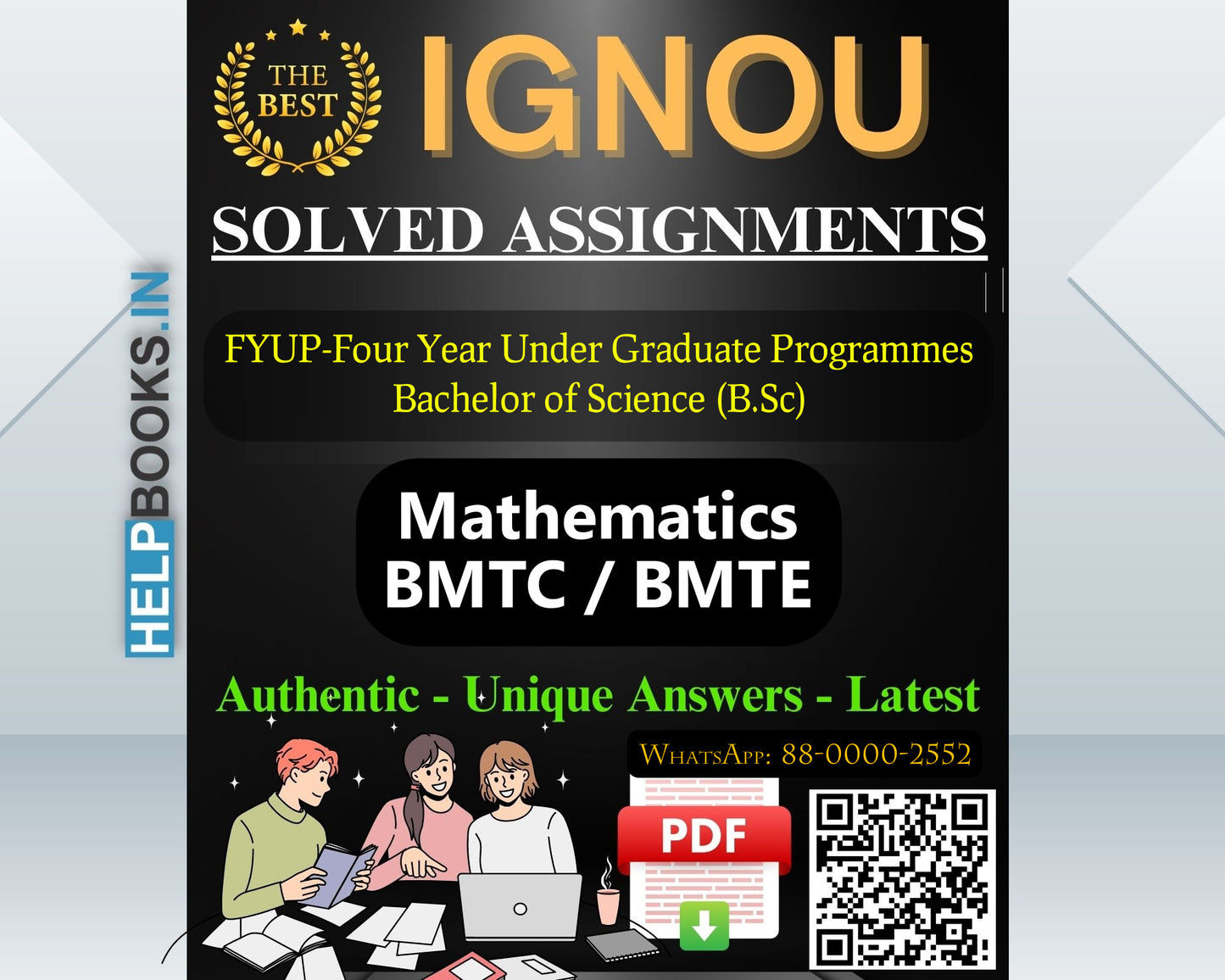 IGNOU (FYUP-BSCM) Four Year Under Graduate Programmes/Bachelor of Science Mathematics -BMTC Assignments