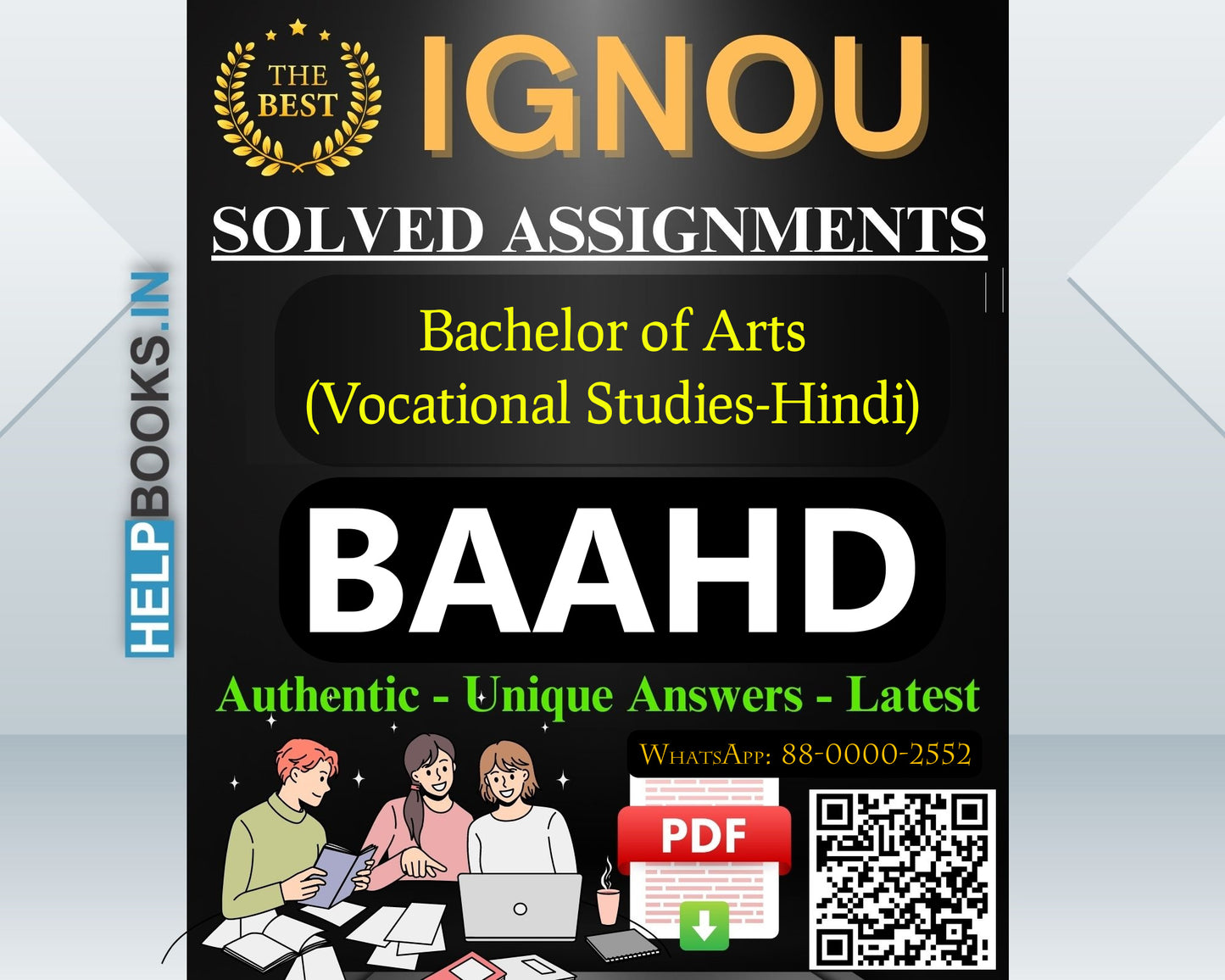 IGNOU Bachelor of Arts (Vocational Studies-Hindi) (BAAHD) Assignments