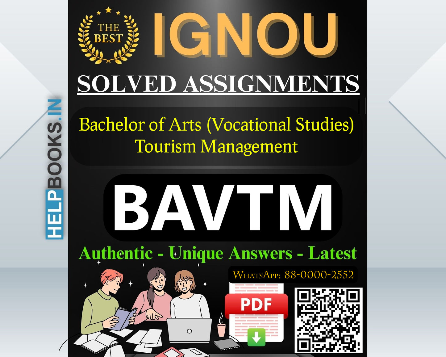 IGNOU Bachelor of Arts (Vocational Studies) Tourism Management (BAVTM) Assignments