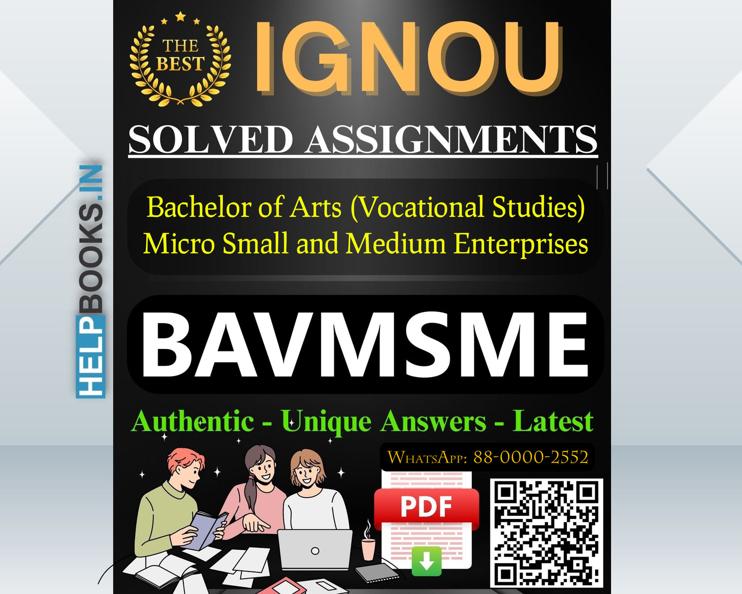 IGNOU Bachelor of Arts (Vocational Studies) Micro Small and Medium Enterprises (BAVMSME) Assignments