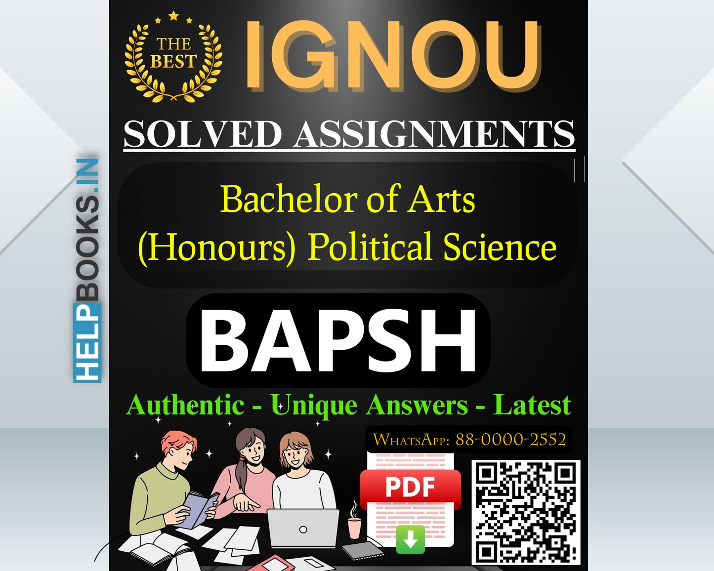 IGNOU Bachelor of Arts (Honours) Political Science (BAPSH) Assignments