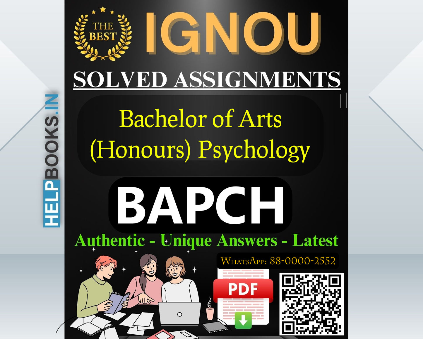 IGNOU Bachelor of Arts (Honours) Psychology (BAPCH) Assignments