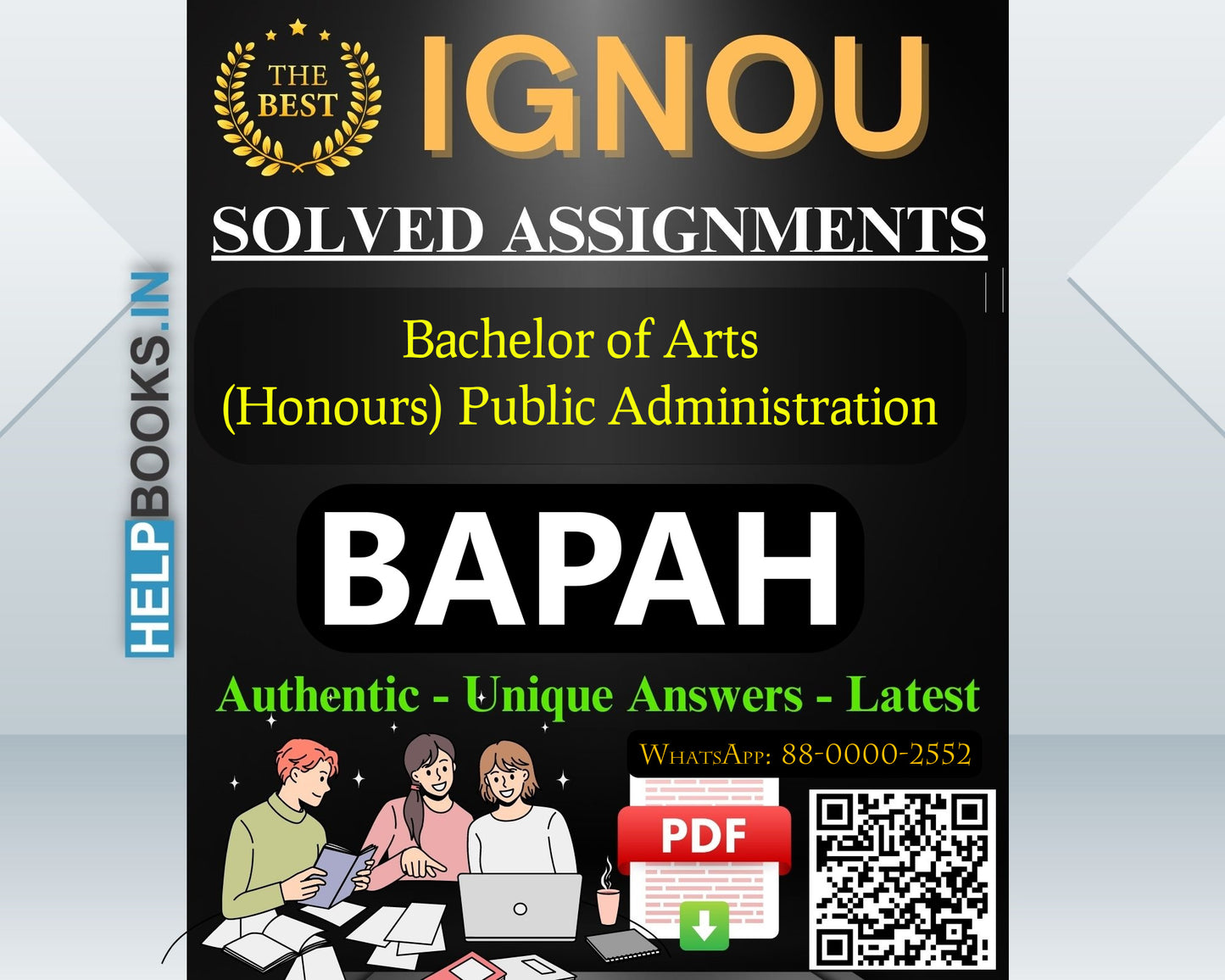 IGNOU Bachelor of Arts (Honours) Public Administration (BAPAH) Assignments