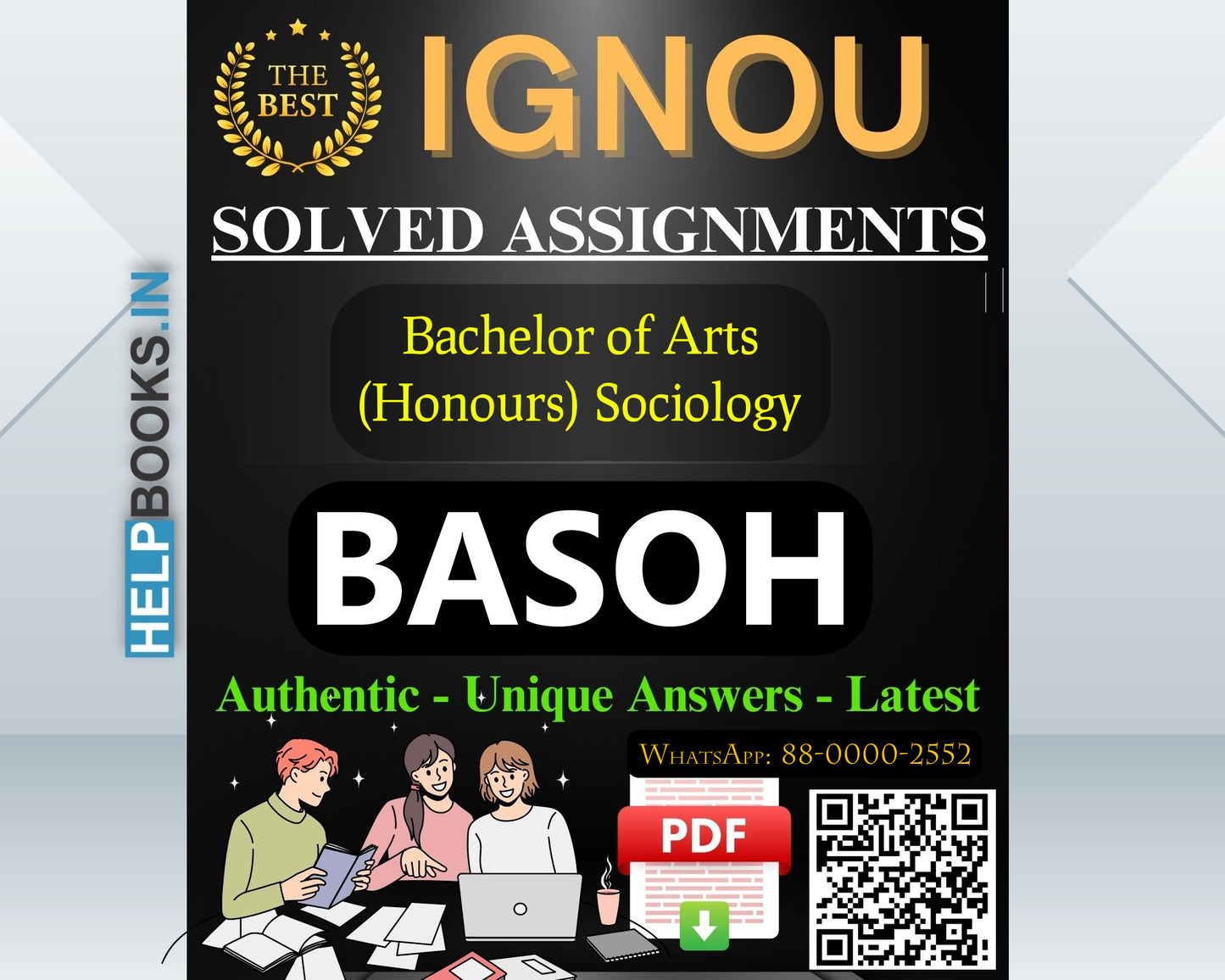 IGNOU Bachelor of Arts (Honours) Sociology (BASOH) Assignments