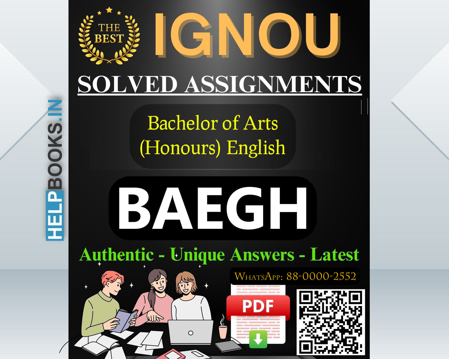 IGNOU Bachelor of Arts English (Honours) (BAEGH) Assignments