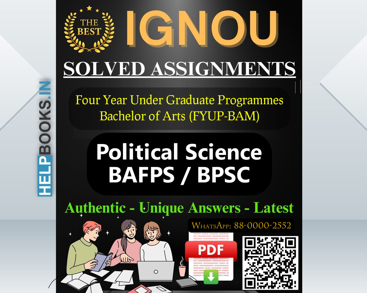 IGNOU (FYUP-BAM) Four Year Under Graduate Programmes/Bachelor of Arts Political Science (BAFPS)-BPSC Assignments