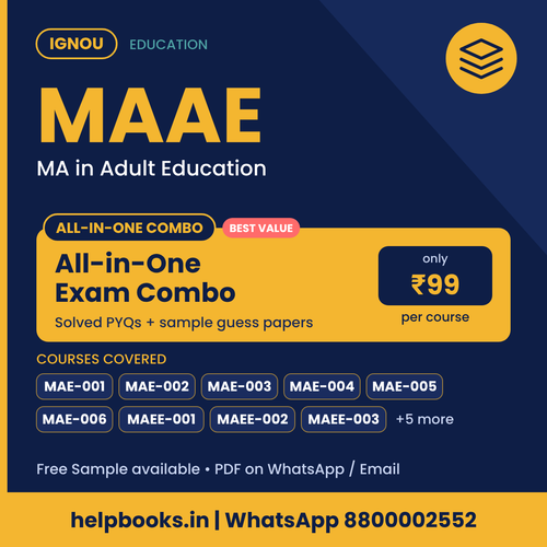 IGNOU MAAE All-in-One Exam Combo - MA in Adult Education