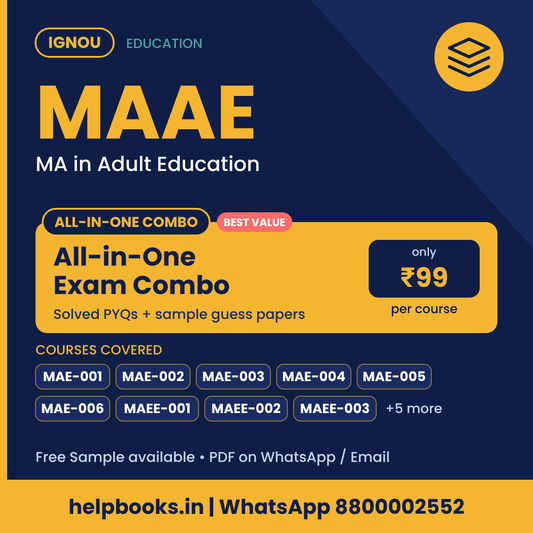 IGNOU MAAE All-in-One Exam Combo - MA in Adult Education