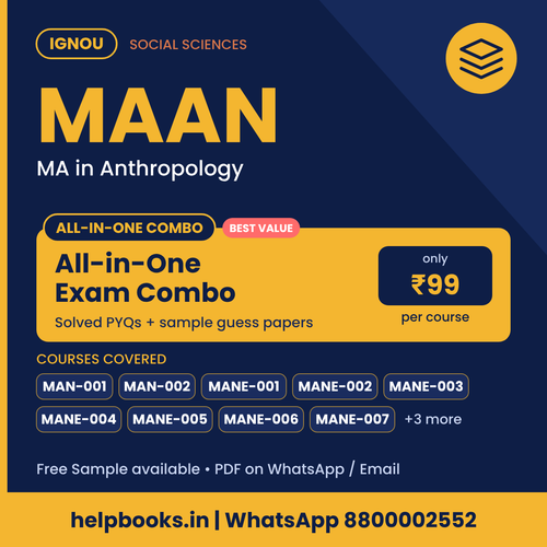 IGNOU MAAN All-in-One Exam Combo - MA in Anthropology