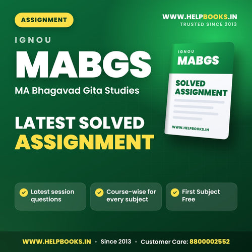IGNOU MABGS Solved Assignment PDF - helpbooks.in