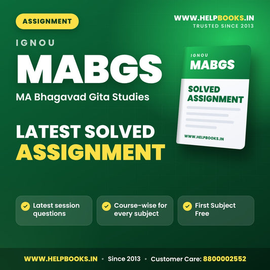 IGNOU MABGS Solved Assignment PDF - helpbooks.in