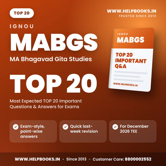IGNOU MABGS TOP 20 Important Questions PDF - helpbooks.in