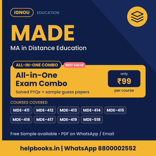 IGNOU MADE All-in-One Exam Combo - MA in Distance Education