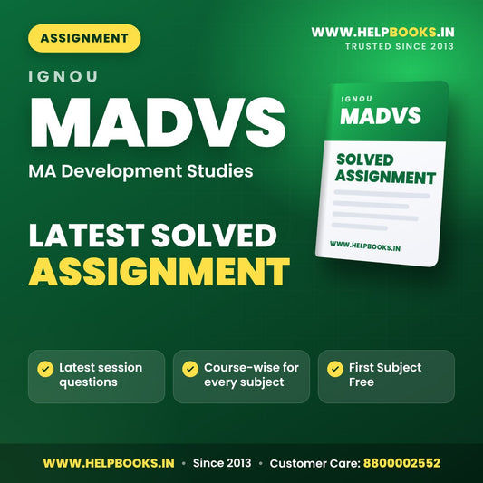 IGNOU MADVS Solved Assignment PDF - helpbooks.in