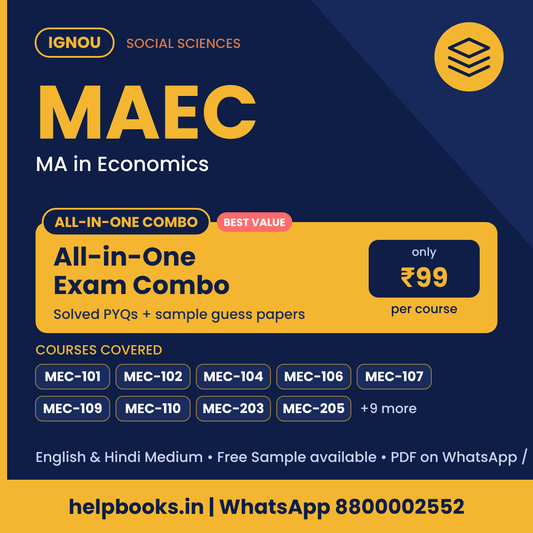 IGNOU MAEC All-in-One Exam Combo - MA in Economics