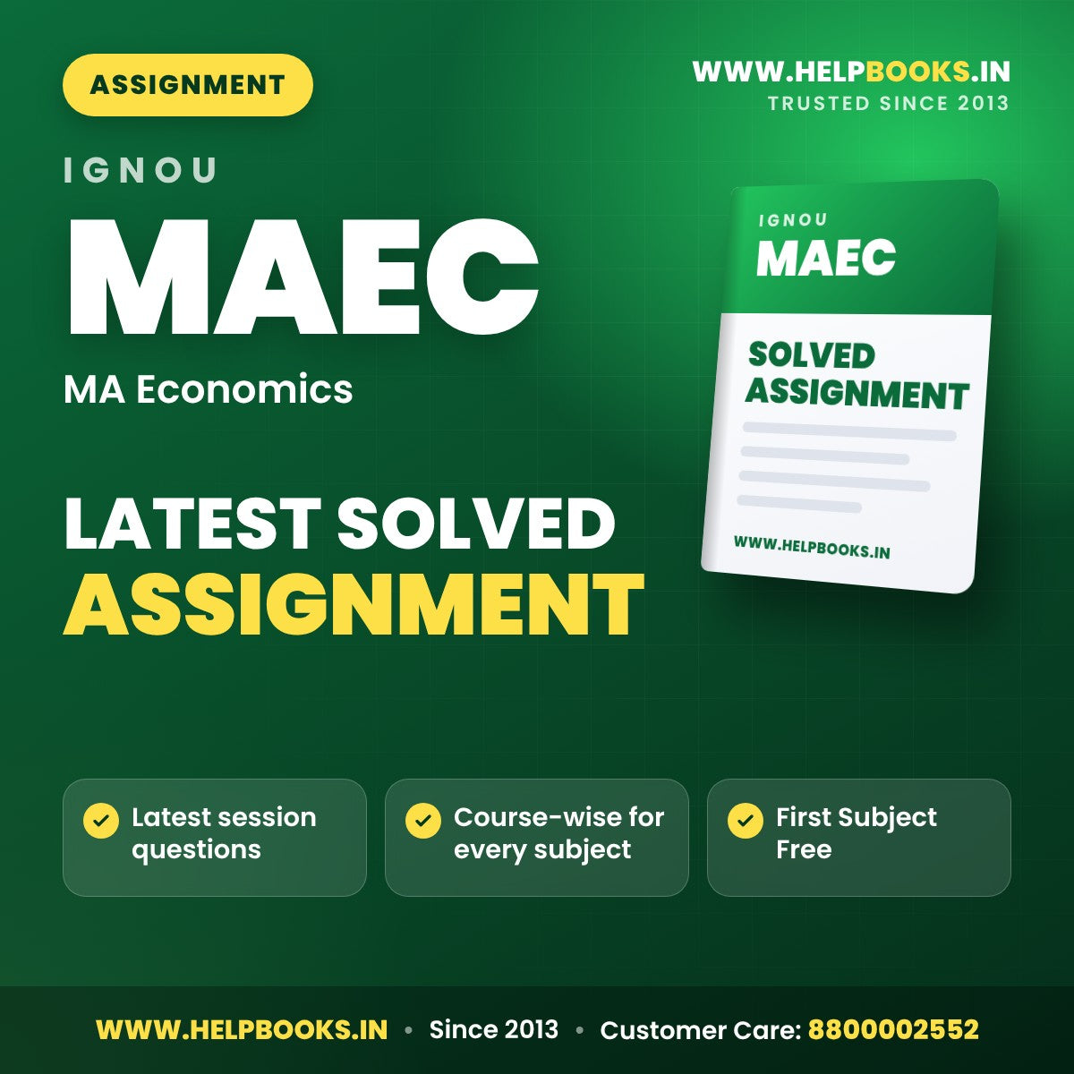 IGNOU MAEC Solved Assignment PDF - helpbooks.in