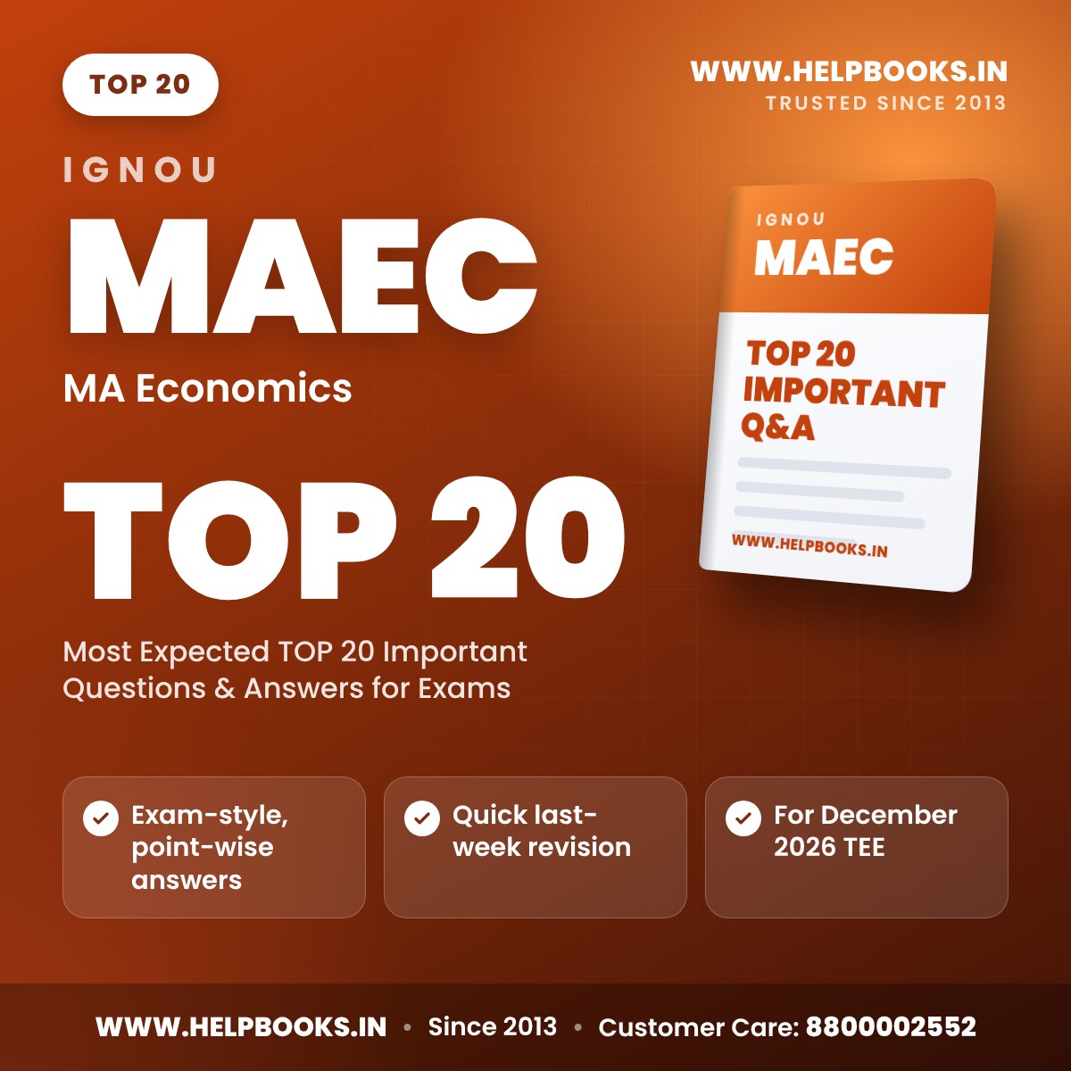 IGNOU MAEC TOP 20 Important Questions PDF - helpbooks.in