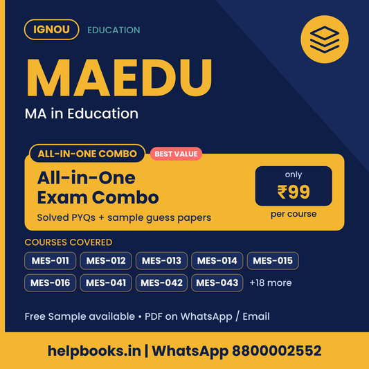 IGNOU MAEDU All-in-One Exam Combo - MA in Education