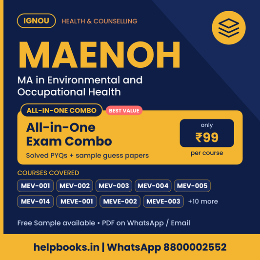 IGNOU MAENOH All-in-One Exam Combo - MA in Environmental and Occupational Health
