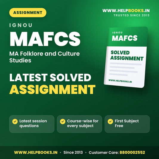 IGNOU MAFCS Solved Assignment PDF - helpbooks.in
