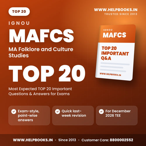 IGNOU MAFCS TOP 20 Important Questions PDF - helpbooks.in