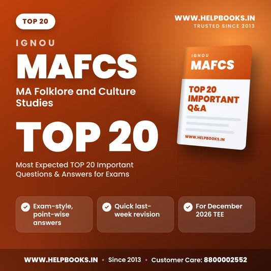 IGNOU MAFCS TOP 20 Important Questions PDF - helpbooks.in