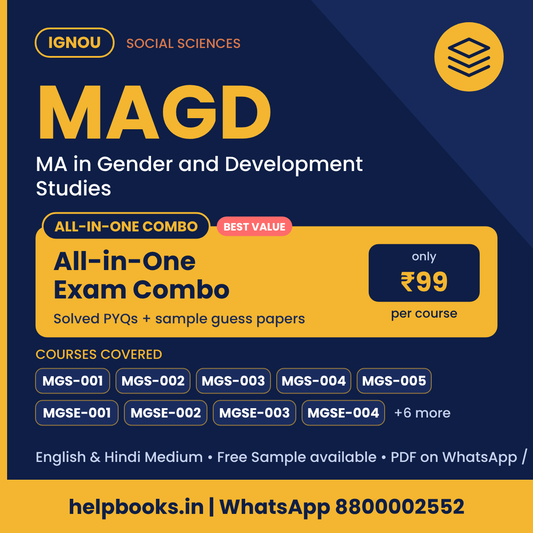 IGNOU MAGD All-in-One Exam Combo - MA in Gender and Development Studies