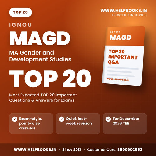 IGNOU MAGD TOP 20 Important Questions PDF - helpbooks.in