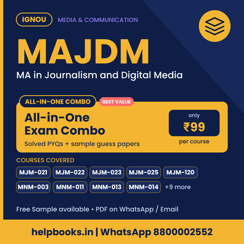 IGNOU MAJDM All-in-One Exam Combo - MA in Journalism and Digital Media