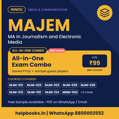 IGNOU MAJEM All-in-One Exam Combo - MA in Journalism and Electronic Media
