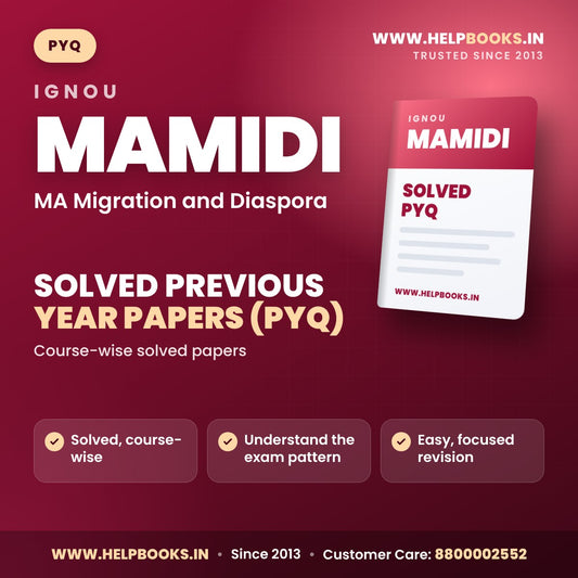 IGNOU MAMIDI Solved Previous Year Papers PYQ PDF - helpbooks.in