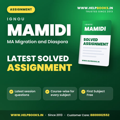 IGNOU MAMIDI Solved Assignment PDF - helpbooks.in