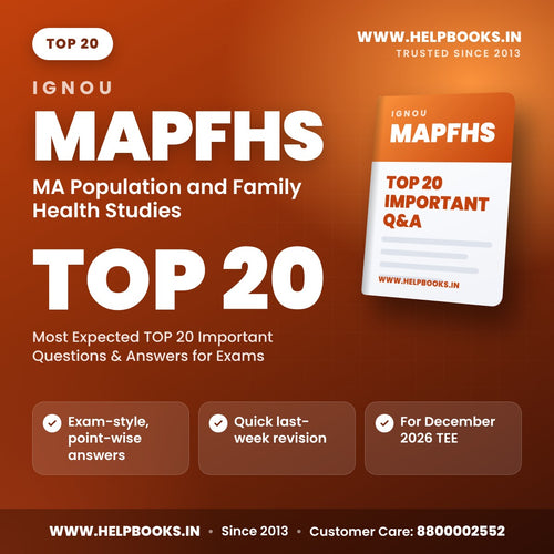 IGNOU MAPFHS TOP 20 Important Questions PDF - helpbooks.in