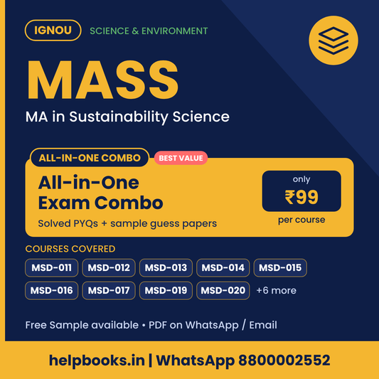 IGNOU MASS All-in-One Exam Combo - MA in Sustainability Science